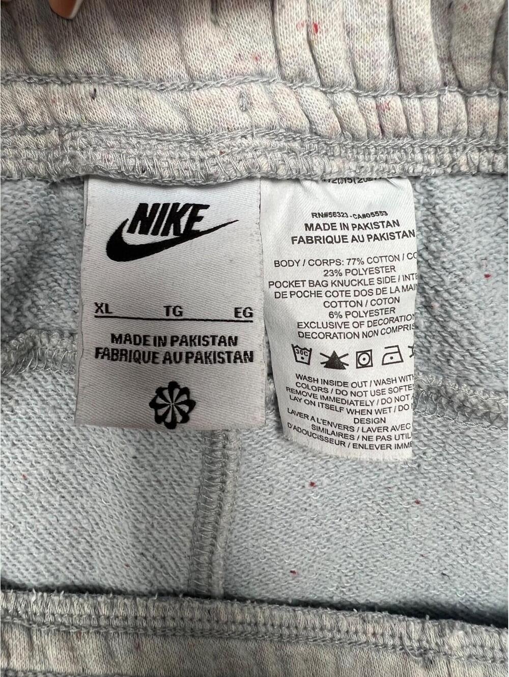 Nike Joggers Mens XL Tapered swoosh Logo Terry Cloth Tie Waist Sweatpants Blue* - Picture 9 of 10